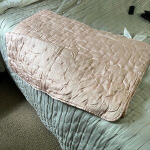 Pottery Barn Kids Soft Pink Quilted Throw